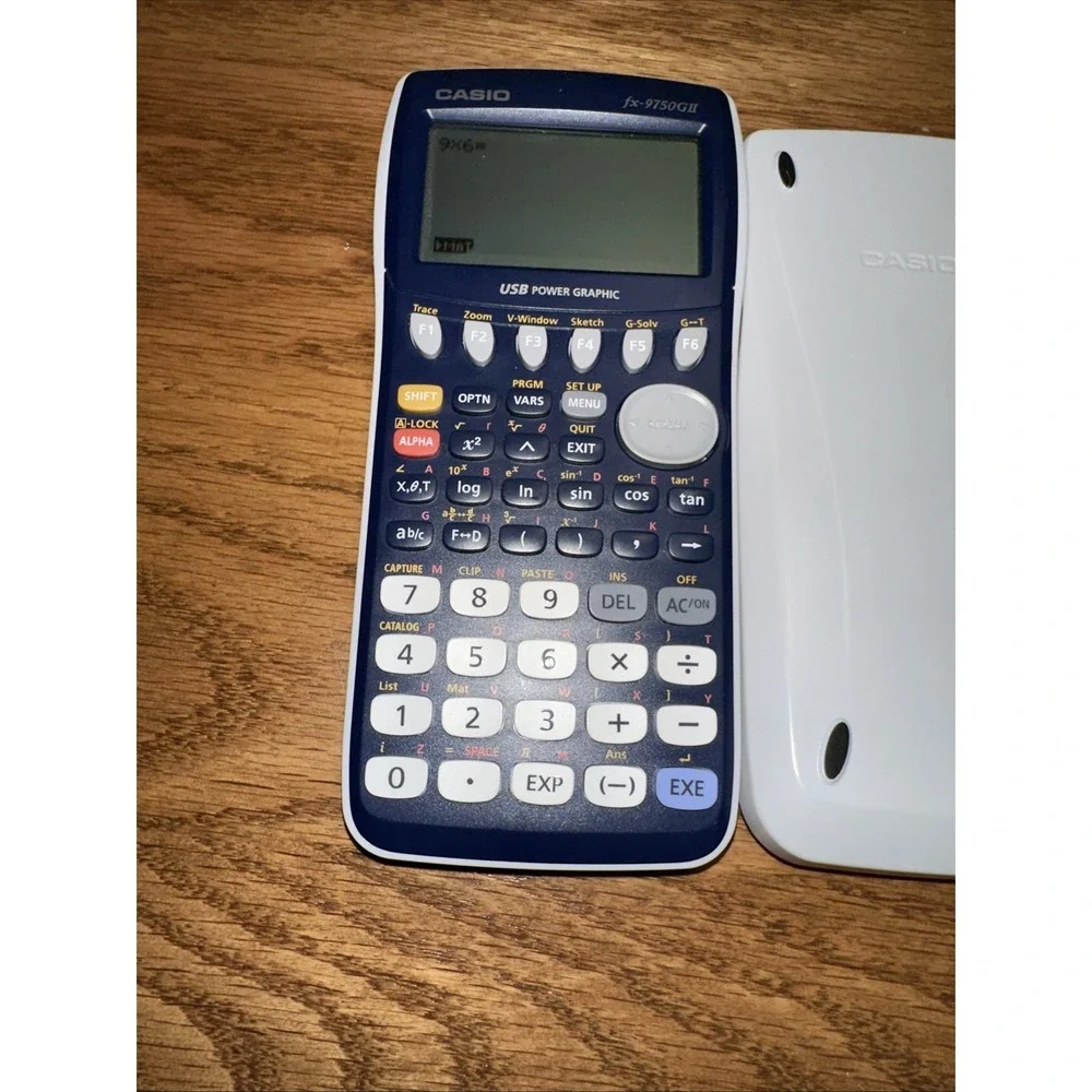 Casio FX-9750GII Graphing Calculator w/ Cover TESTED Works!